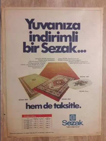 Sezak Halı Reklamı