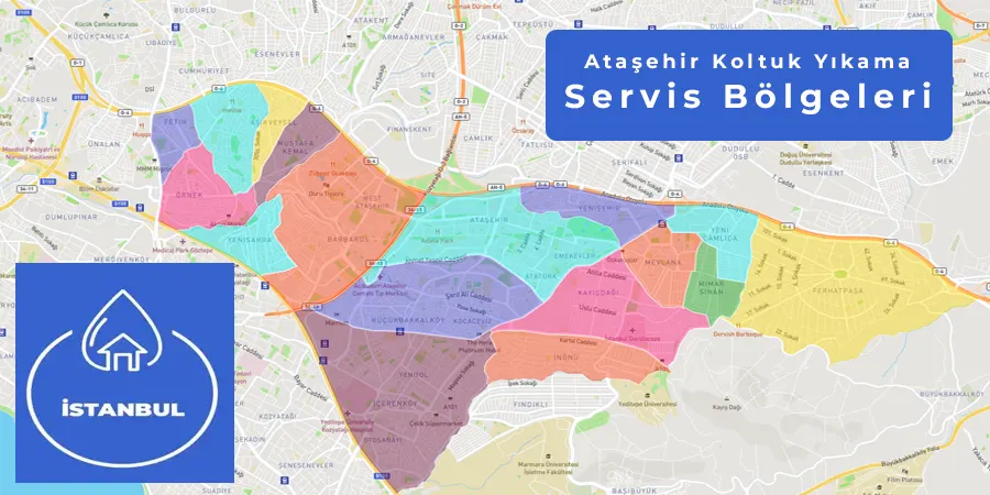 Ataşehir Koltuk Yıkama Servis Bölgeleri